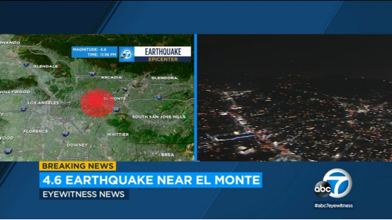 加州发生4.5级地震 美地震学家：或为更大地震的前震