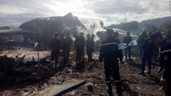 阿尔及利亚一架军用飞机坠毁 造成257人死亡