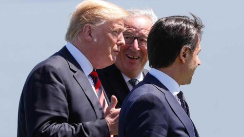 欧盟主席容克:特朗普在G7峰会上说我是"残酷杀手"