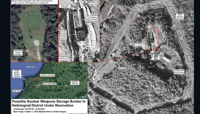 报告称俄罗斯可能已经升级加里宁格勒的核掩体