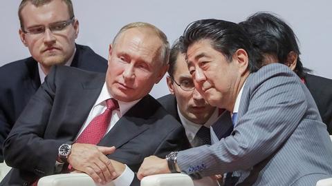 克宫:普京与安倍将于下周举行会晤 地点在新加坡