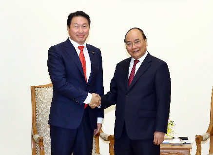 SK集团会长拜会越南总理谈对越投资