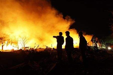 缅甸一家仓库爆炸致16人死亡 存有燃气罐工业炸药