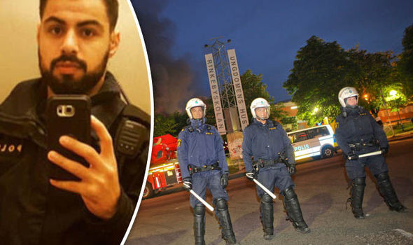 瑞典斯德哥尔摩恐袭后警察遭石块袭击