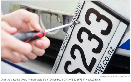 NZ车牌丢失案飙升 或被犯罪分子用于盗窃、逃费