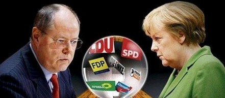 德国大选选情胶着 默克尔与舒尔茨仅差9个百分点