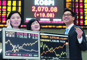外国人持有韩国股票总额首次突破500万亿韩元